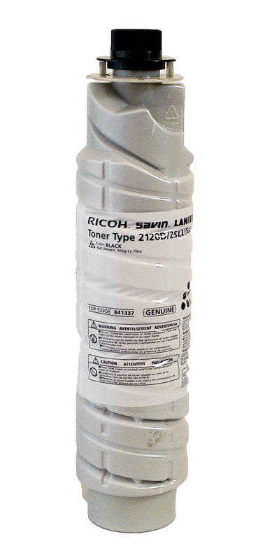 OEM Ricoh Type 2120D (841337) Toner Cartridge, Black, 11K Yield