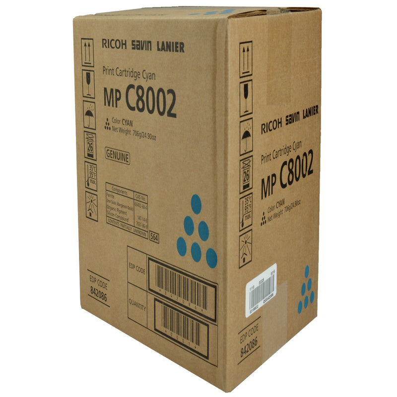 OEM Ricoh  (841783, 842086) Toner Cartridge, Cyan, 29K Yield