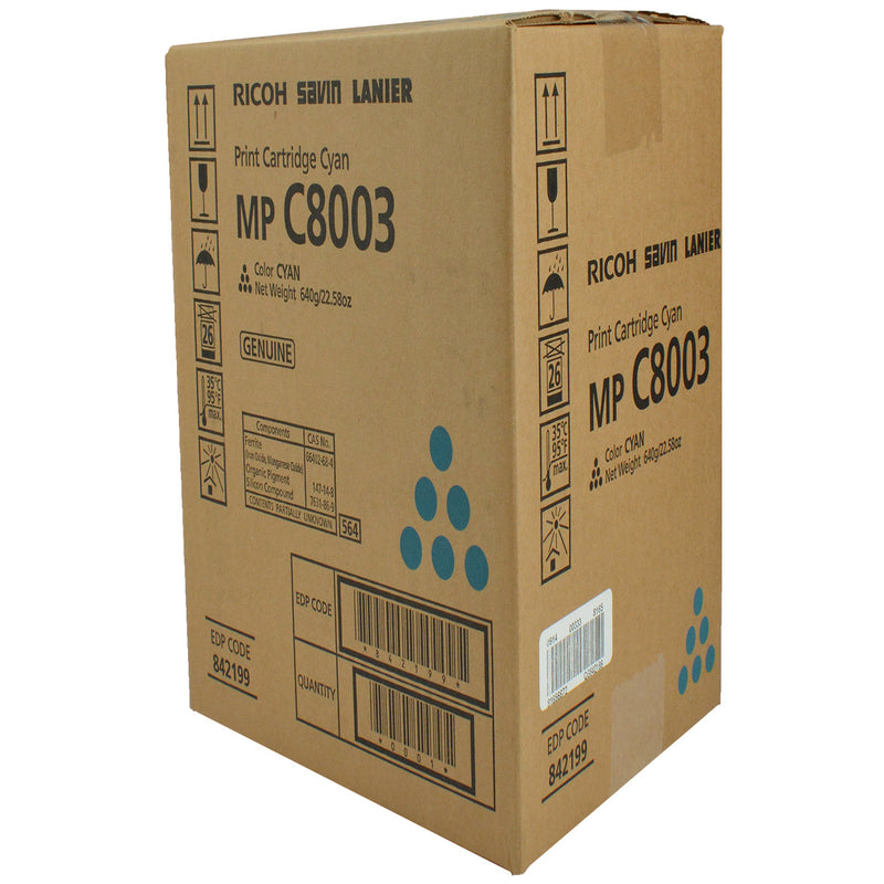 OEM Ricoh  (842199) Toner Cartridge, Cyan, 26K Yield