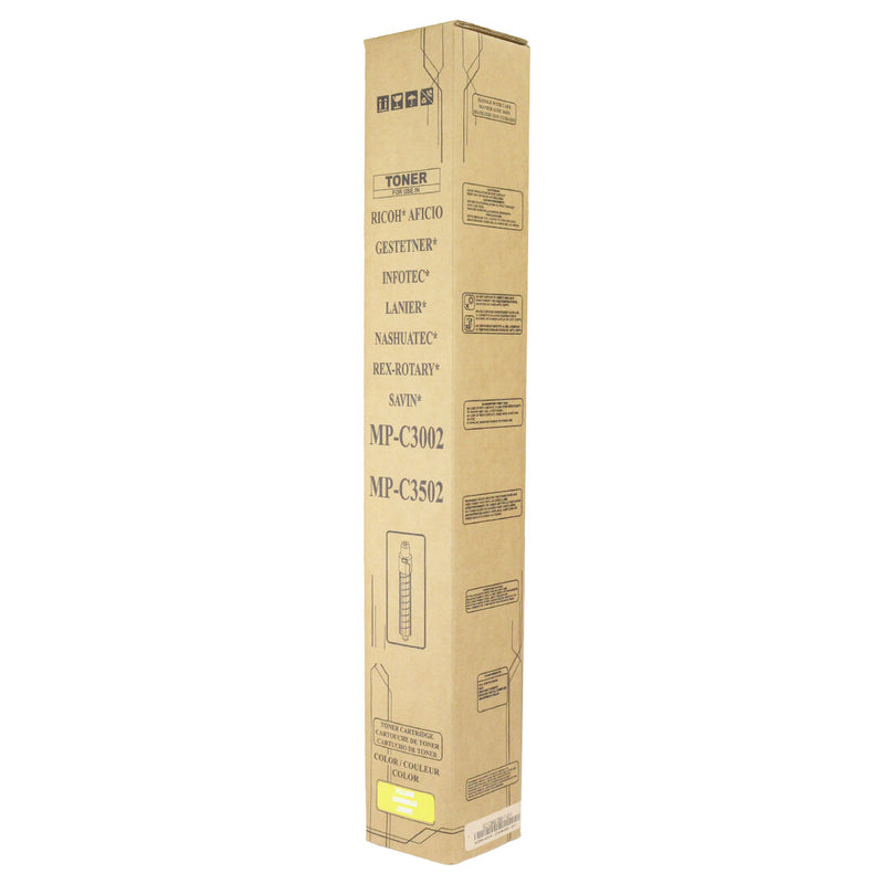Compatible Ricoh MP C3002 / MP C3502 (841648, 841736) Toner Cartridge, Yellow, 18K Yield, TAA Compliant, Made in USA