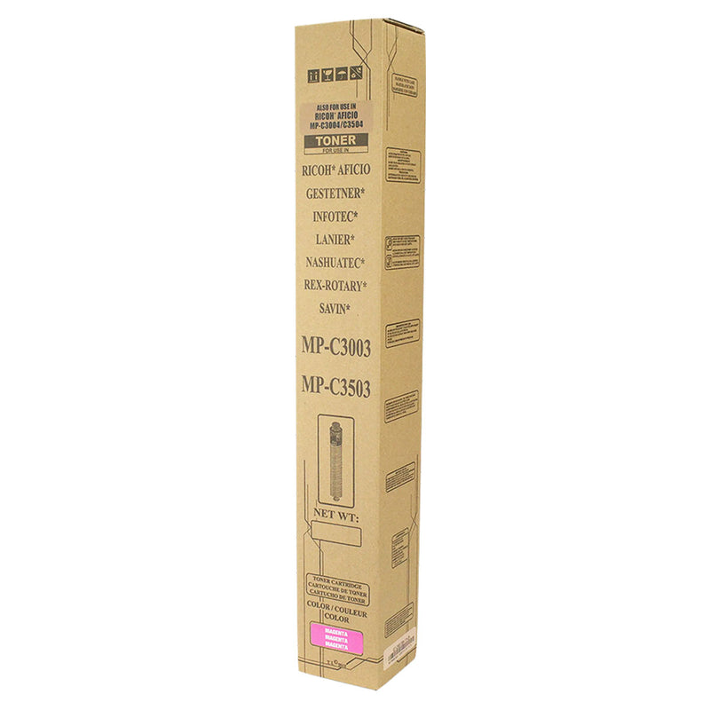 Compatible Ricoh MP C3003 / MP C3004 / MP C3503 (841815) Toner Cartridge, Magenta, 18K Yield, TAA Compliant, Made in USA