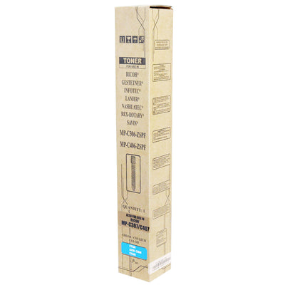 Compatible Ricoh MP C306 / MP C307 / MP C406 (842092) Toner Cartridge, Cyan, 6K Yield, TAA Compliant, Made in USA