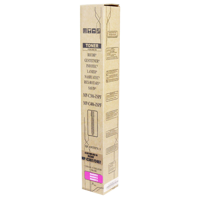 Compatible Ricoh MP C306 / MP C307 / MP C406 (842093) Toner Cartridge, Magenta, 6K Yield, TAA Compliant, Made in USA