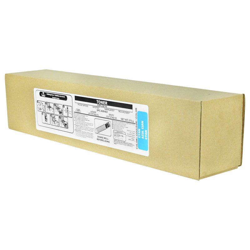 Compatible Ricoh SP C430A (821108) Toner Cartridge, Cyan, 21K Yield, TAA Compliant, Made in USA
