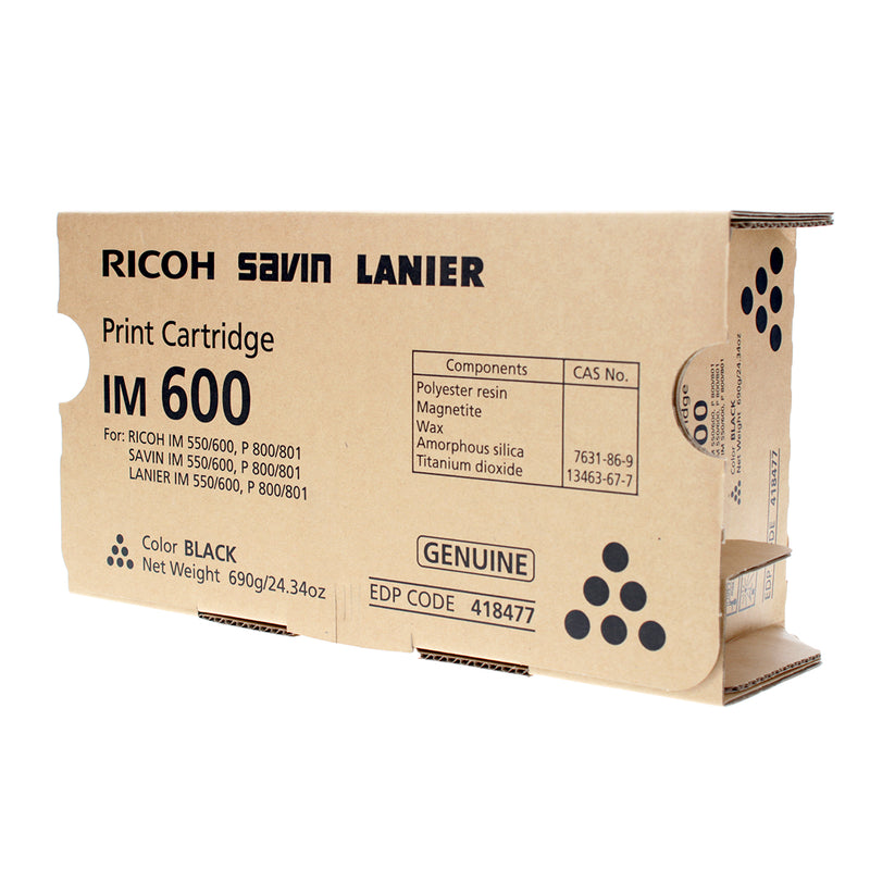 OEM Ricoh  (418477) Toner Cartridge, Black, 25.5K Yield