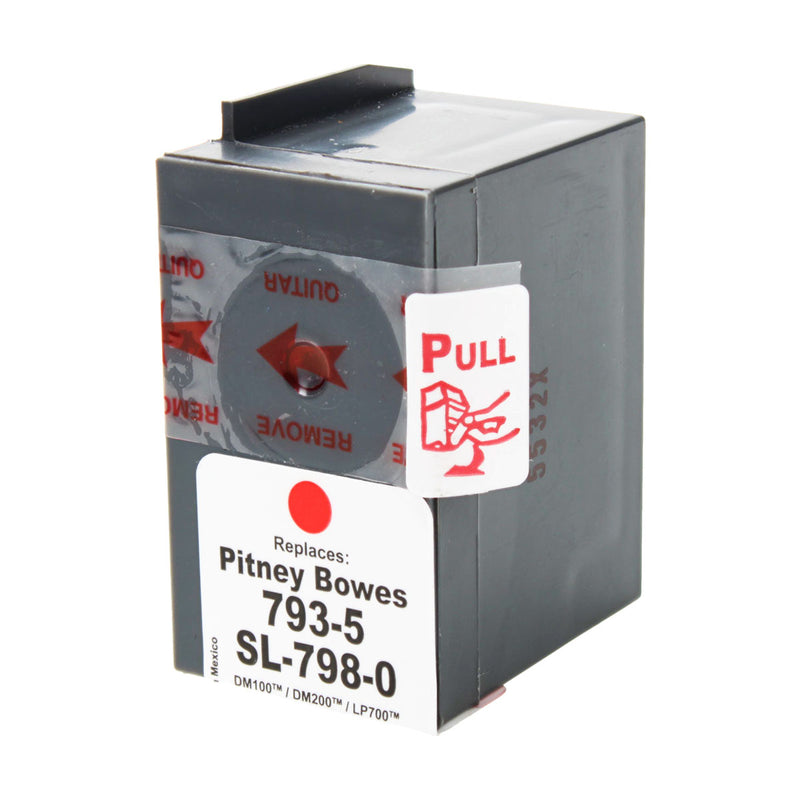 Remanufactured Pitney Bowes DM100 DM125 DM150 DM175 (793-5) InkJet Cartridge, Fluorescent Red, 3000 Impressions