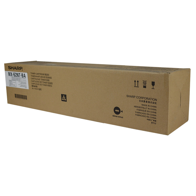 OEM Sharp MX-62NTBA Toner Cartridge, Black, 65K Yield