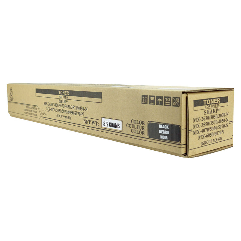 Compatible Sharp MX-2630 / MX-3050 (MX-61NTBA) Toner Cartridge, Black, 40K Yield, TAA Compliant, Made in USA