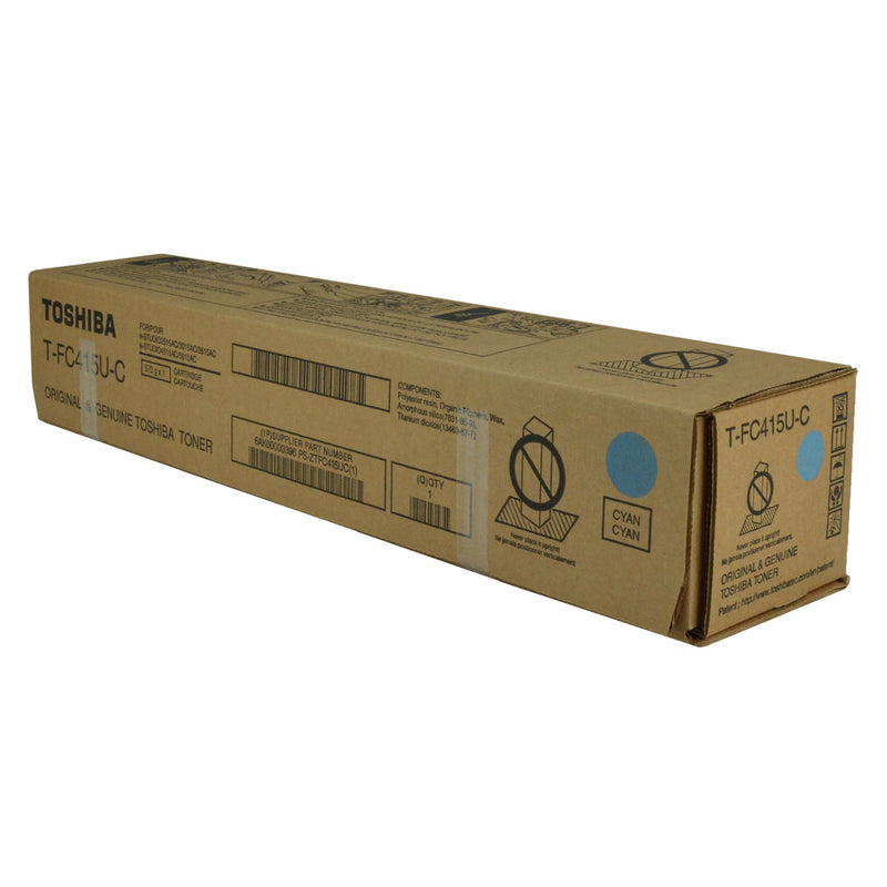 OEM Toshiba T-FC415U-C (TFC415UC) Toner Cartridge, Cyan, 33.6K Yield