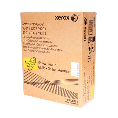 OEM Xerox 108R00831 (108R831) Inkjet, Yellow, 37K Yield, 4/Case