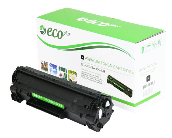 EcoPlus HP 78A (CE278A) Toner Cartridge, Black, 2.1K Yield