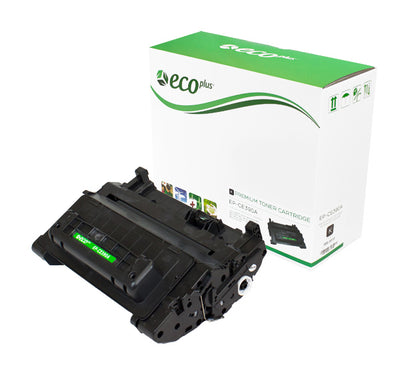 EcoPlus HP 90A (CE390A) Toner Cartridge, Black, 10K Yield