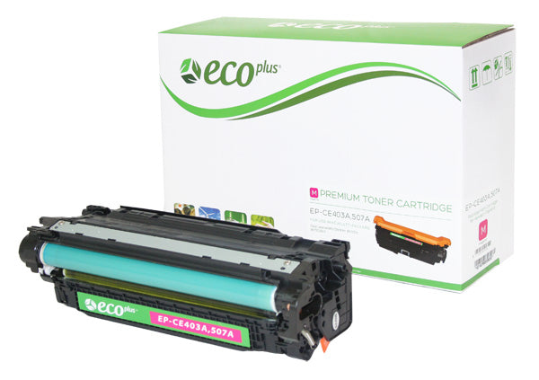 EcoPlus HP 507A (CE403A) Toner Cartridge, Magenta, 6K Yield