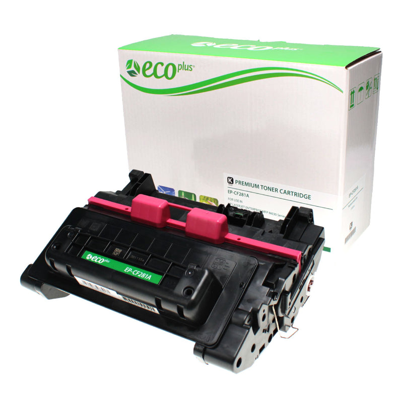EcoPlus HP 81A (CF281A) Toner Cartridge, Black, 10.5K Yield