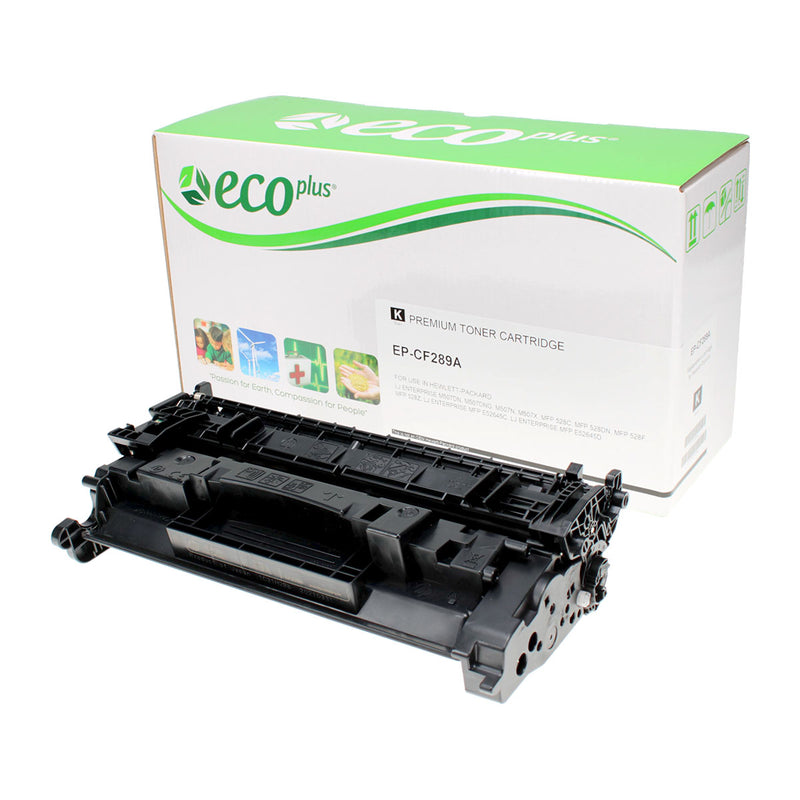 EcoPlus HP 89A (CF289A) Toner Cartridge, Black, 5K Yield, (Used OEM Chip), TAA Compliant