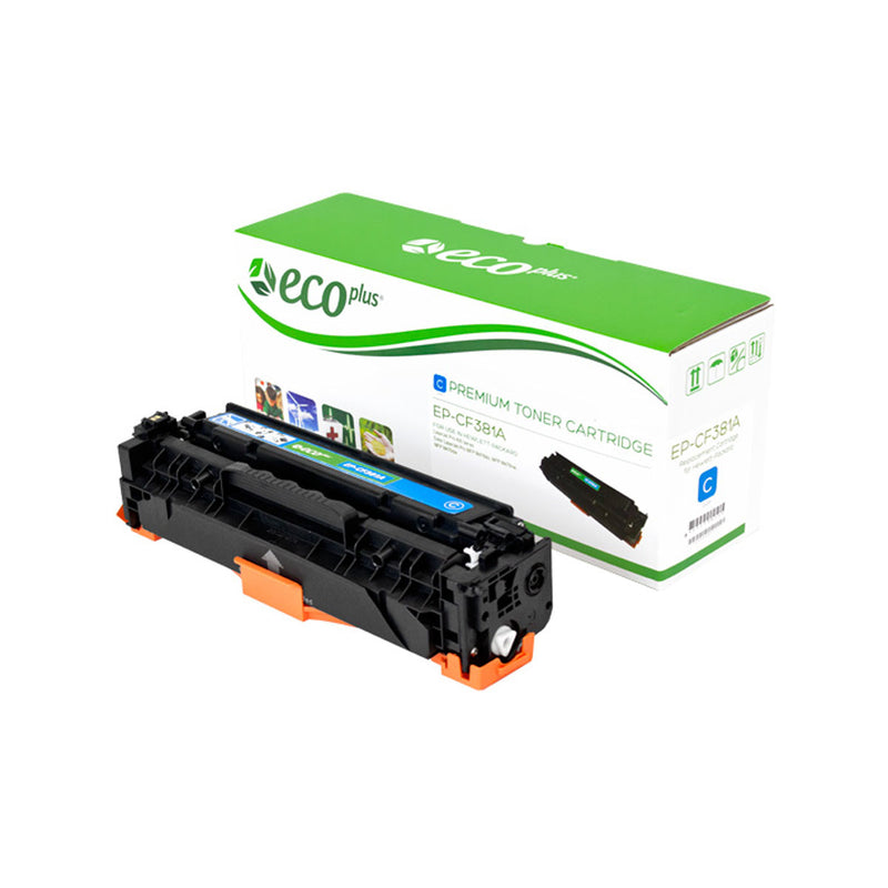 EcoPlus HP 312A (CF381A) Toner Cartridge, Cyan, 2.7K Yield