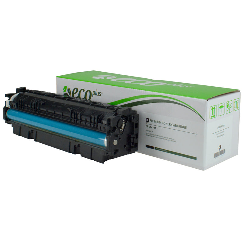 EcoPlus HP 410A (CF410A) Toner Cartridge, Black, 2.3K Yield