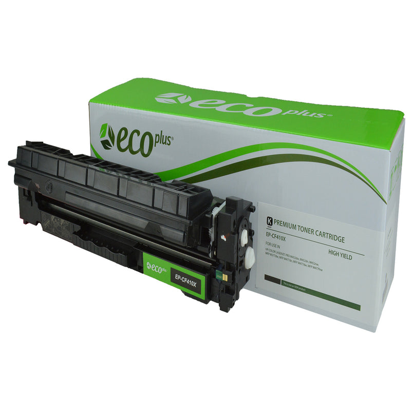 EcoPlus HP 410X (CF410X) Toner Cartridge, Black, 6.5K High Yield