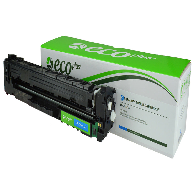 EcoPlus HP 410A (CF411A) Toner Cartridge, Cyan, 2.3K Yield
