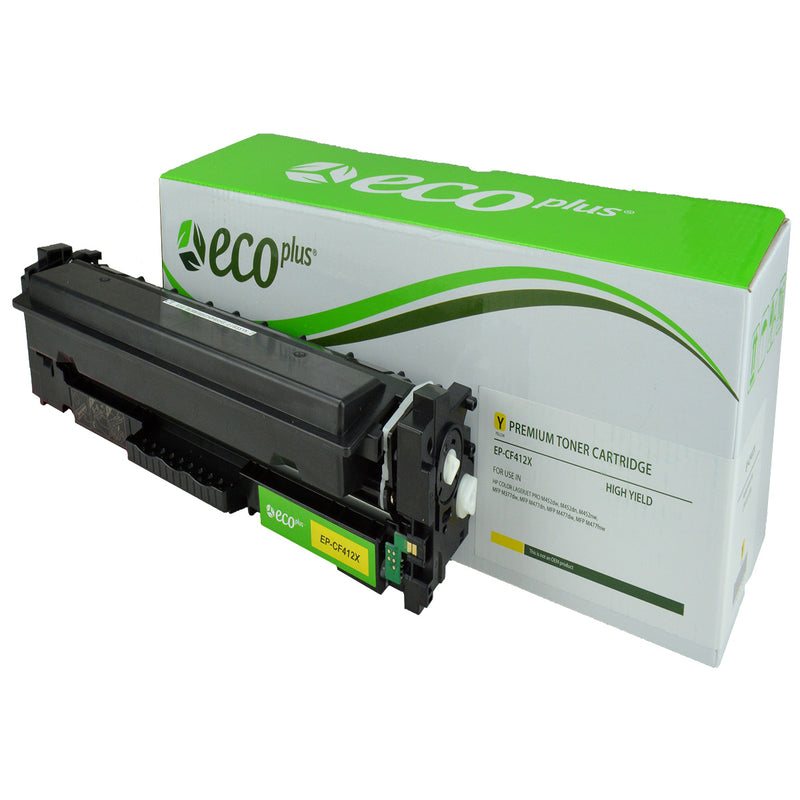 EcoPlus HP 410X (CF412X) Toner Cartridge, Yellow, 5K High Yield