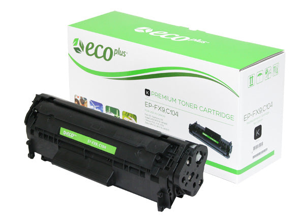 EcoPlus Canon FX9 (FX9, FX10, CRG-104) Toner Cartridge, Black, 2K Yield