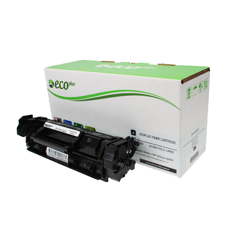EcoPlus HP 134X (W1340X) Toner Cartridge, Black, 4K High Yield Jumbo, (Used OEM Chip), Made in USA