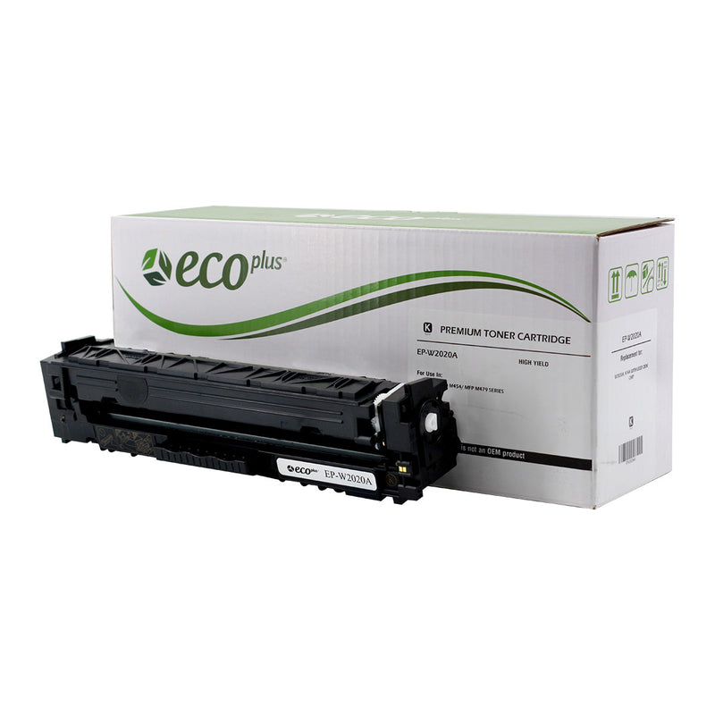 EcoPlus HP 414A (W2020A) Toner Cartridge, Black, 2.1K Yield, (Used OEM Chip), Made in USA