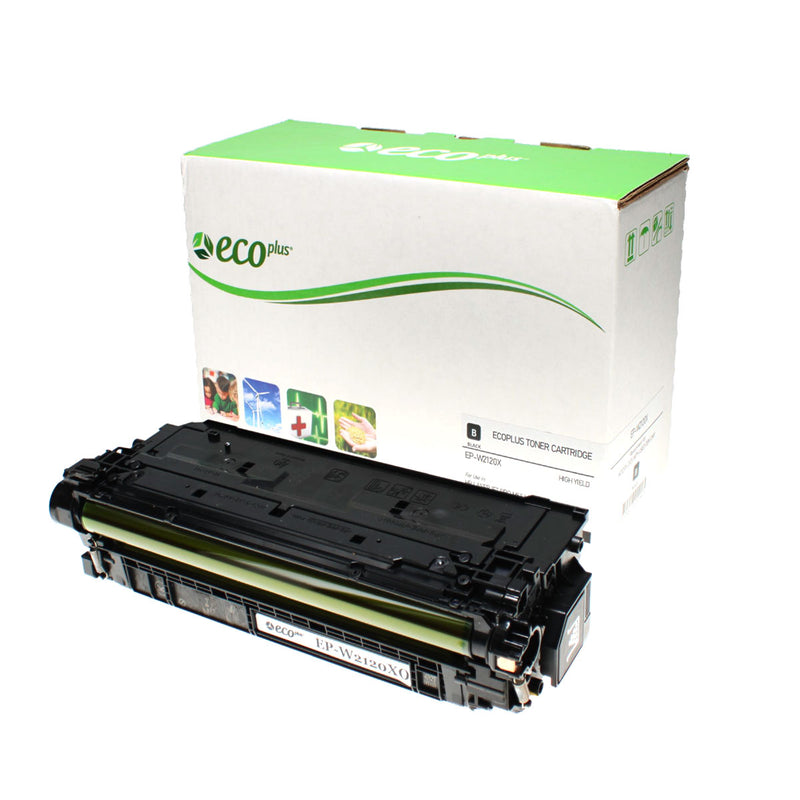 EcoPlus HP 212X (W2120X) Toner Cartridge, Black, 13K High Yield, (Used OEM Chip) Made in USA