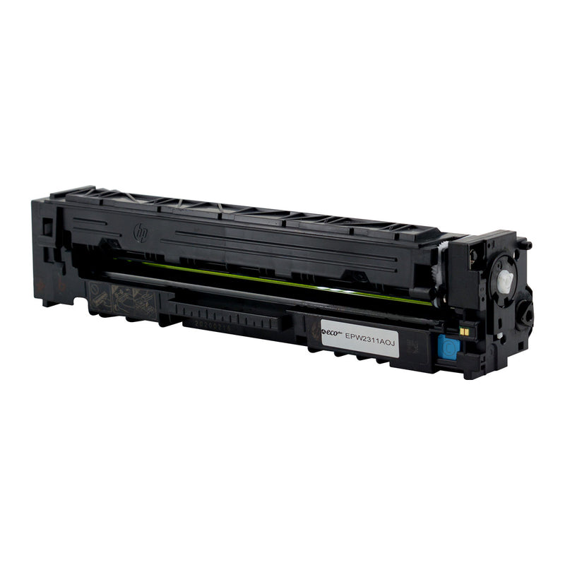 EcoPlus HP 215A (W2311A) Toner Cartridge, Cyan, 2.4K Yield Jumbo, (Used OEM Chip) Made in USA