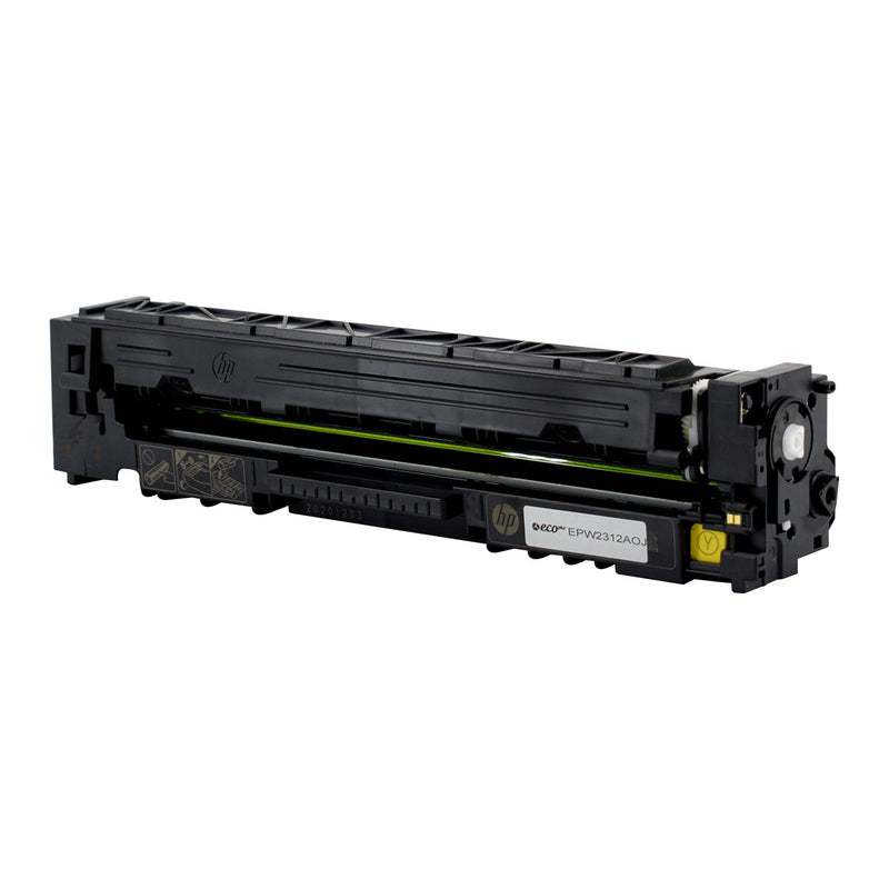 EcoPlus HP 215A (W2312A) Toner Cartridge, Yellow, 2.4K Yield Jumbo, (Used OEM Chip) Made in USA